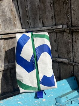 Large Recycled Sailcloth Wash Bag, 4 of 5