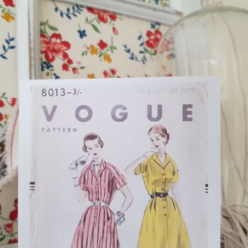 Vogue Sewing Pattern Greetings Card, 2 of 5