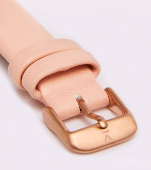 Petite Rose Gold Vegan Leather Watch, 11 of 11