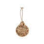 Oak Hanging Bauble 'Happy Holidays' | Festive Decoration | Tree Hanger | Wall Hanger | Hanging Sign, thumbnail 2 of 2