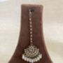 Antique Gold Plated Kundan And Pearl Tikka, thumbnail 3 of 5