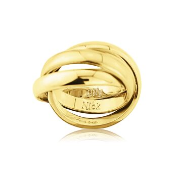 Walton Solid Yellow Gold Russian Wedding Ring, 7 of 8