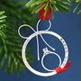 Christmas Proposal Bauble Decoration. Sterling Silver, thumbnail 1 of 9
