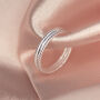 Sterling Silver Adjustable Ribbed Midi Toe Ring, thumbnail 1 of 3