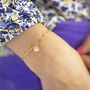 Gold Plated Ornate Round Birthstone Bracelet, thumbnail 5 of 9