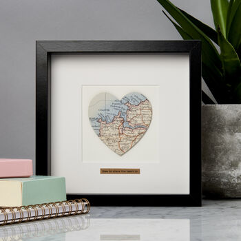 Personalised Single Heart Map Picture, 4 of 5