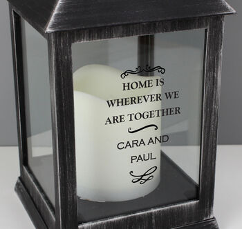 Personalised Antique Scroll Black Lantern, 2 of 4