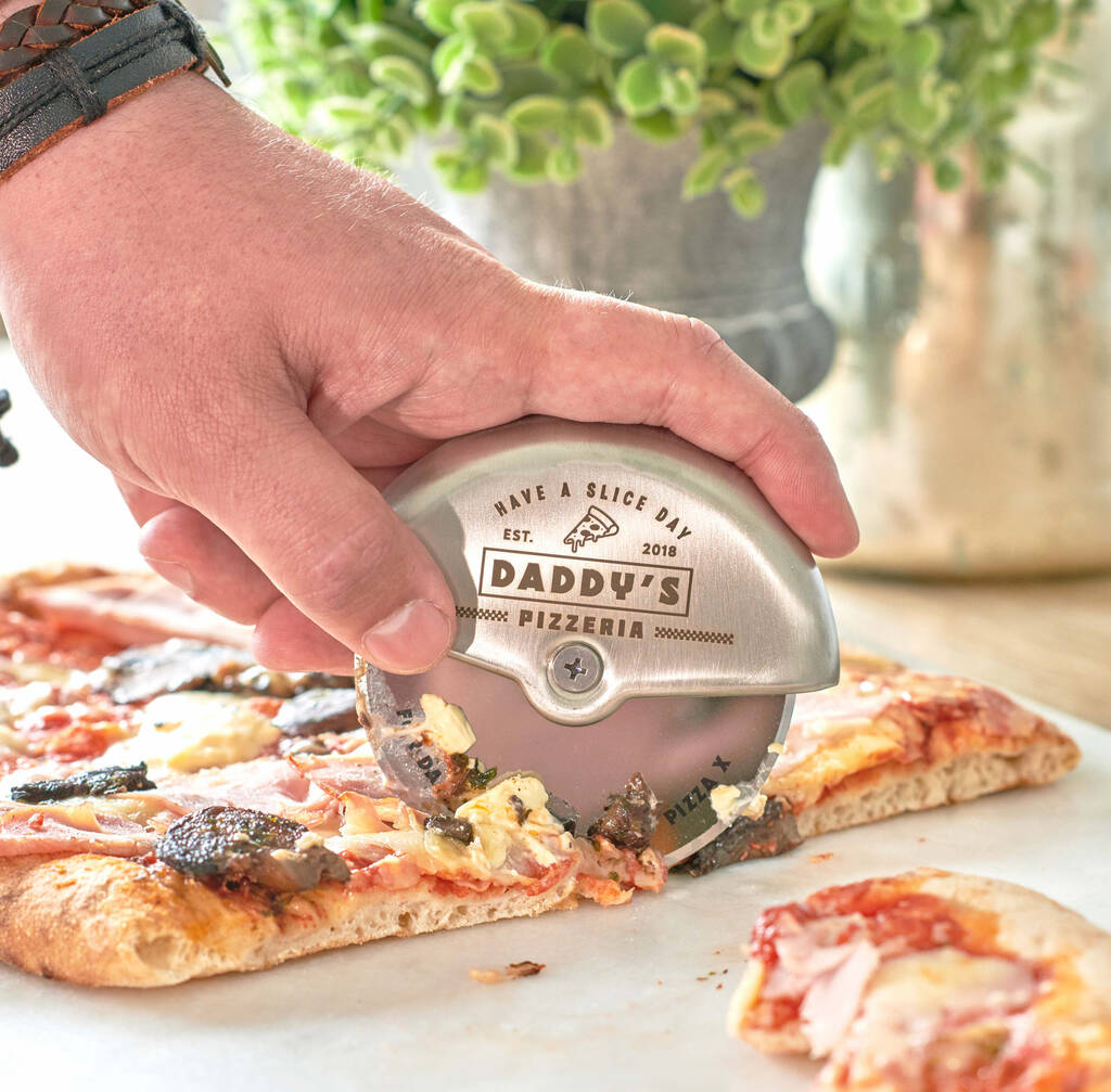 Personalised Stainless Steel Pizza Cutter, 1 of 5