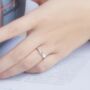 Sterling Silver Bird And Leaf Adjustable Ring, thumbnail 2 of 6