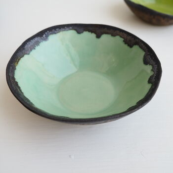 Small Green Blue And Gold Ceramic Ring Dishes, 5 of 7