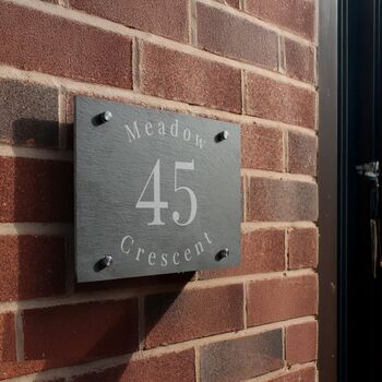 Personalised Slate Door No Sign, 3 of 4
