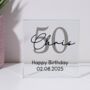 Personalised Birthday Name Glass Square Block, thumbnail 4 of 8