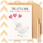 Cute Happy Birthday Sending Love Dove Greeting Card, thumbnail 1 of 5