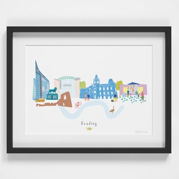 Reading Skyline Cityscape Art Print, 2 of 3