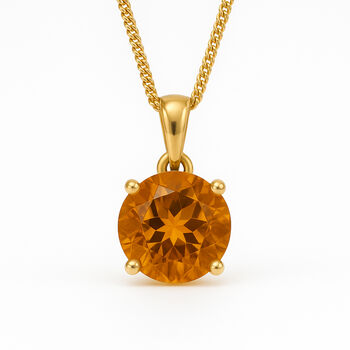 Personalised 9ct Gold November Birthstone Pendant Necklace – 5mm, 5 of 10