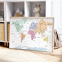 Educational Illustrated Kids World Map Pastels, thumbnail 1 of 6