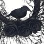 Spooky Raven Black Twig Halloween Wreath, thumbnail 3 of 7