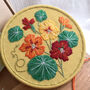 Nasturtium Floral Embroidery Kit, thumbnail 1 of 8