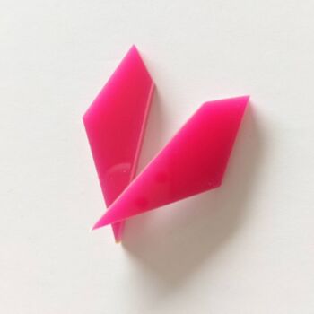 Hot Pink Geometric Shard Earrings, 3 of 3
