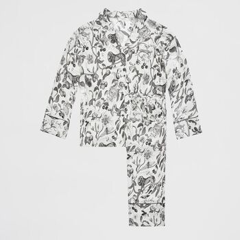 Tree Of Life Monochrome Long Pyjamas, 3 of 7