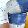 9th Anniversary Pottery Tumbler Blue Birthday Mug, thumbnail 2 of 8