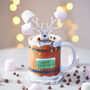 Personalised 'Spoondolph The Reindeer' Hot Chocolate Spoon And Mug, thumbnail 1 of 5