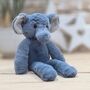 George The Long Leg Blue Elephant Soft Toy, thumbnail 1 of 3