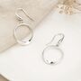 Sterling Silver Open Twisted Circle Drop Earrings – 32mm, thumbnail 4 of 7