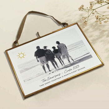 Personalised Family Holiday Photo Hand Stitched Frame, 3 of 3