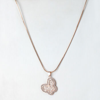 Sparkly Butterfly Pendant Necklace, 4 of 5