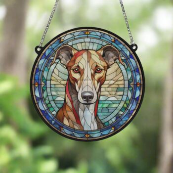 Greyhound Stained Glass Effect Suncatcher, 2 of 6