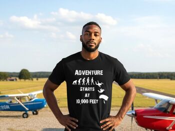 Adventure Starts At 10,000 Feet Skydiving T Shirt, Sweatshirt Or Tote Bag Gift, 2 of 10