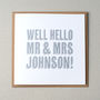 'Well Hello Mr And Mrs' Personalised Wedding Card, thumbnail 2 of 5