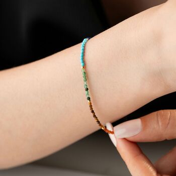 Natural Chakra Bracelet With Seven Gemstones, 5 of 7