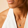 December Birthstone Turquoise Gold Vermeil Necklace, thumbnail 1 of 9