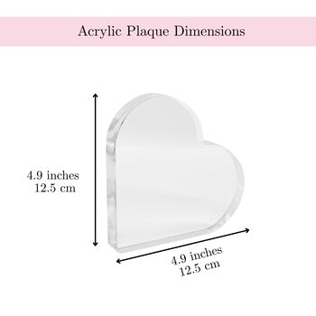 Personalised 30th Anniversary Acrylic Heart Plaque, 2 of 5