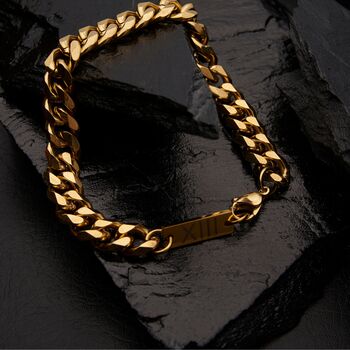 Mens Personalised 11 Mm Curb Link Bracelet, 7 of 10