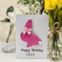 Personalised Granddaughter Niece Bunny Birthday Card, thumbnail 1 of 2
