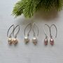 Drop Pearl Earrings On Long Hooks, thumbnail 1 of 4