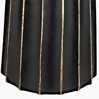 Black Wash Mango Wood Textured Cone Table Lamp, 8 of 8