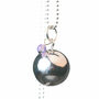 Harmony Ball Pregnancy Necklace With Amethyst Pearl, thumbnail 3 of 7
