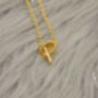 Initial Birthstone Pendant Necklace, 16' Gold Chain, thumbnail 3 of 6