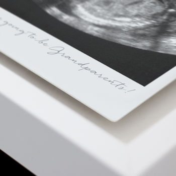 Pregnancy Announcement Framed Floating Metal Scan Photo, 4 of 5