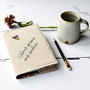 Personalised Embroidered Linen Notebook, thumbnail 1 of 12