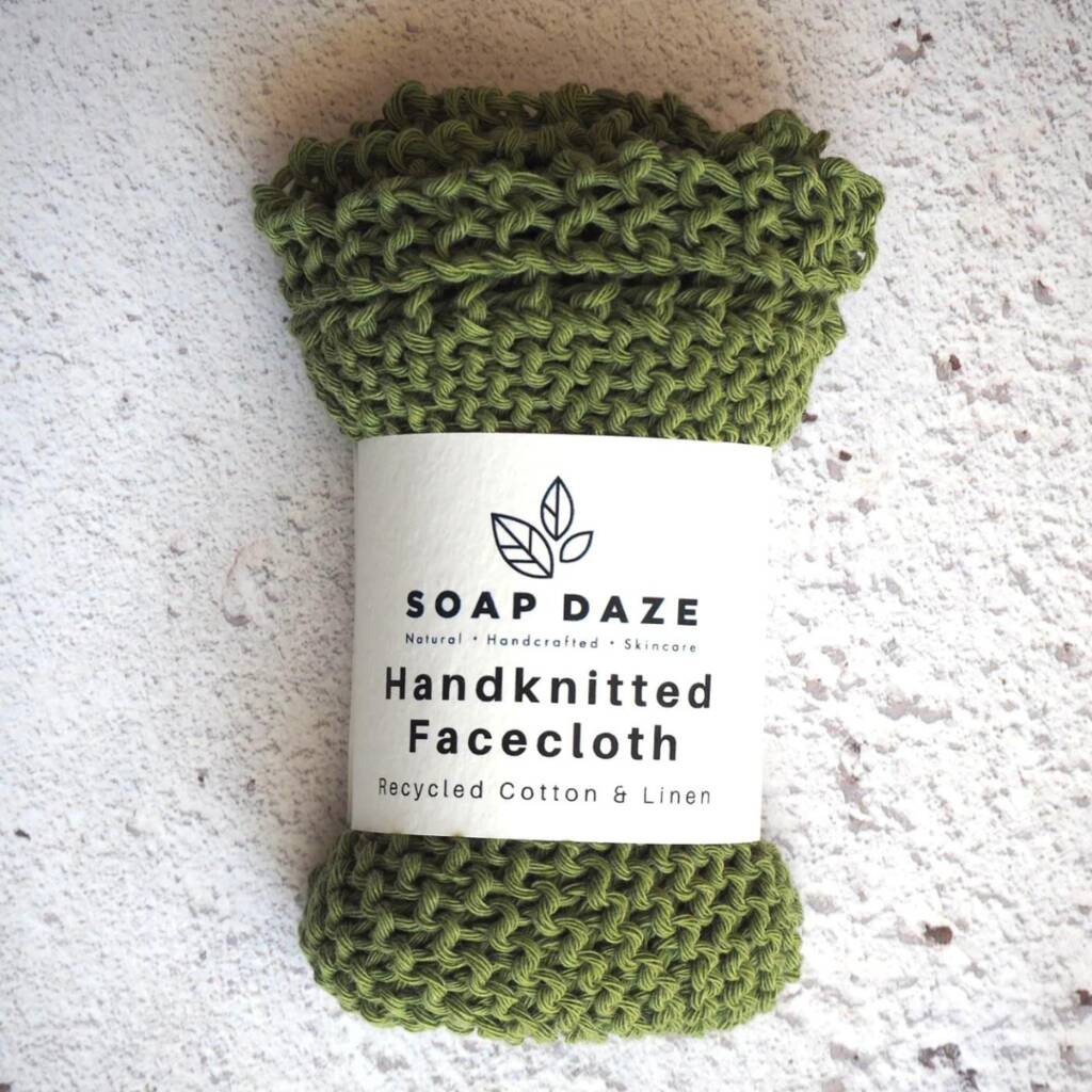 Hand Knitted Face Cloth By Soap Daze