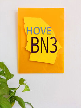 Personalised 3D Print Postcode Map, 2 of 7