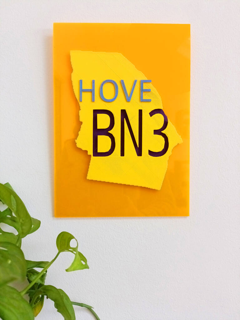 Personalised 3D Print Postcode Map, 1 of 6