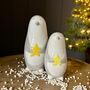 Ceramic Medium Penguin With Star Christmas Ornament, thumbnail 3 of 4