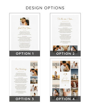Use Your Own Wedding Photo Collage Print, 2 of 8