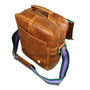 'Rigby' Personalised Leather Messenger Bag In Tan, thumbnail 6 of 9